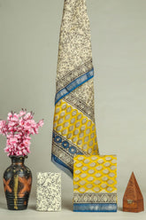 Premium Hand Block Printed Maheshwari Silk Suit(BFMAH25)